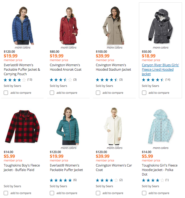 **Hot** Sears Pre Black Friday Deals Winter Coats for Kids as low as
