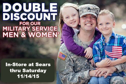 Sears Veterans Day tools Double Discount 111415