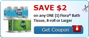 Save $2.00 on any ONE (1) Fiora® Bath Tissue, 8-roll or Larger