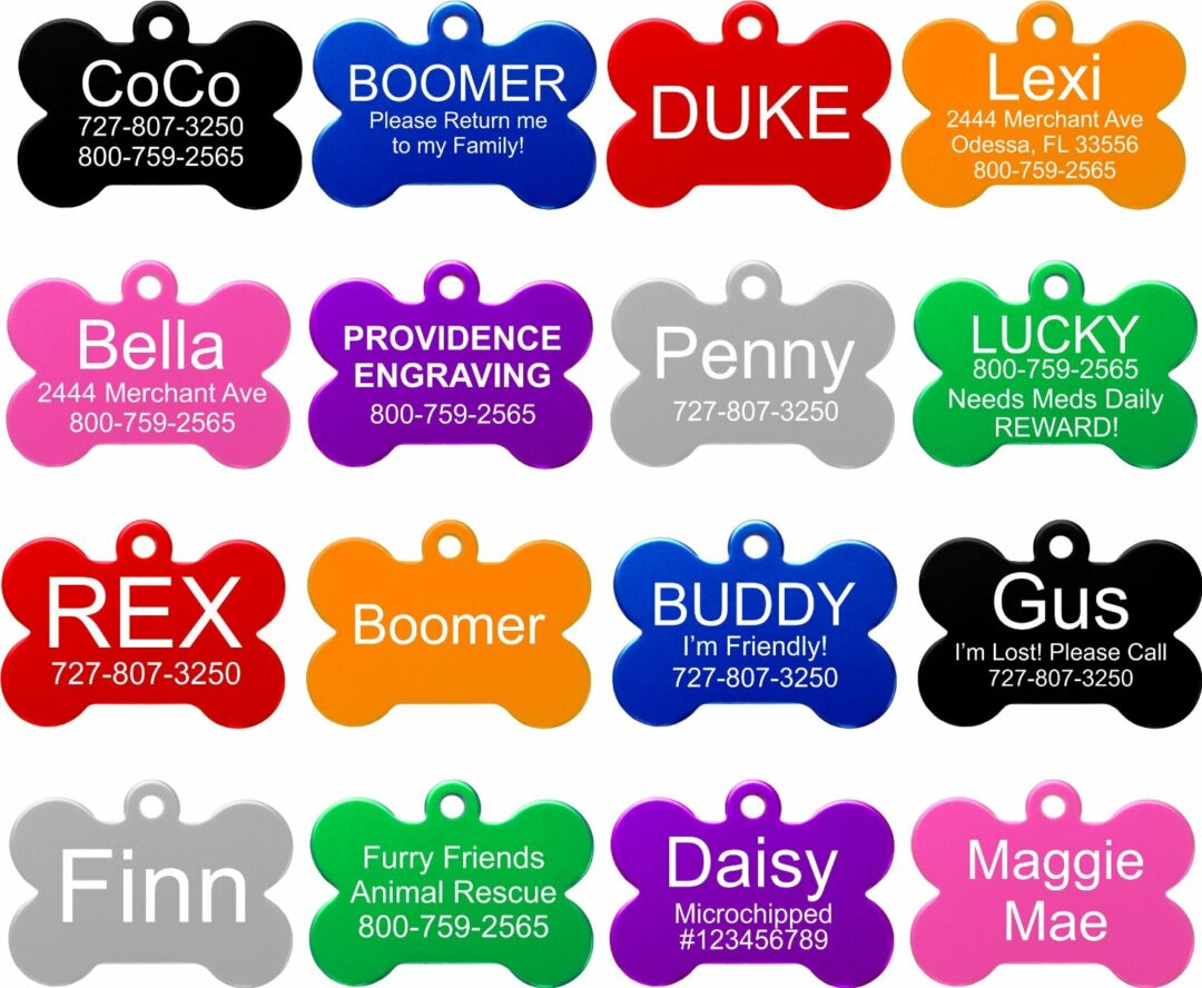 Amazon Aluminum Pet ID Tags (8 Shapes & Colors to Choose From) Only 3
