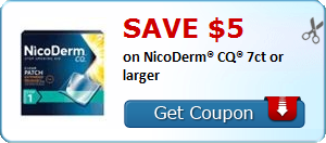 SAVE $5.00 on NicoDerm® CQ® 7ct or larger