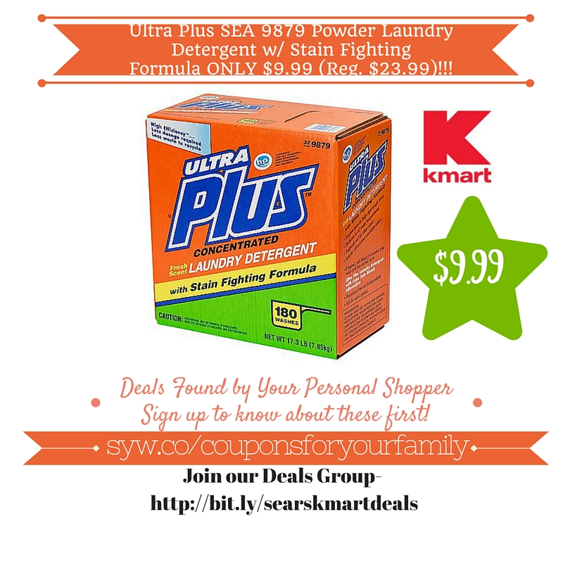 Kmart Ultra Plus SEA 9879 Powder Laundry Detergent w/ Stain Fighting