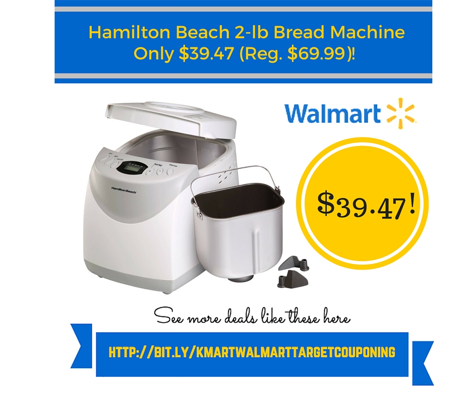 Hamilton Beach bread maker on sale: Save 60% at Walmart