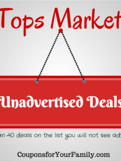 Tops Markets unadvertised Sale Deals updated MArch 22