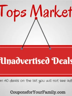 Tops Markets unadvertised Sale Deals updated MArch 22