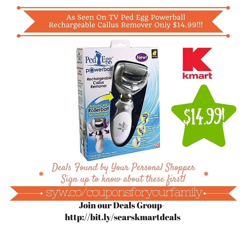 As Seen On TV Ped Egg Powerball Rechargeable Callus Remover