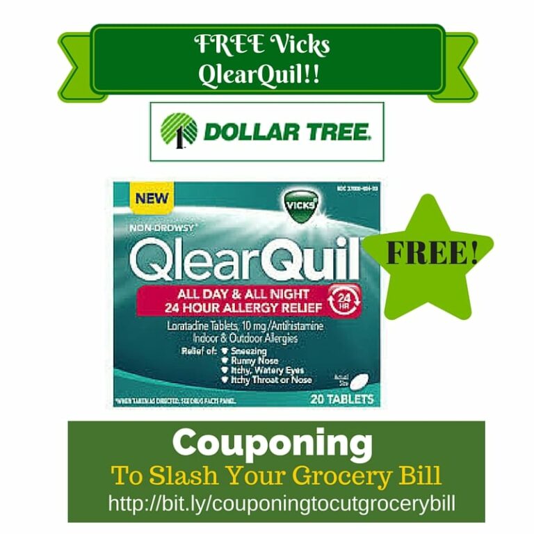 Dollar Tree Coupon Matchup FREE Vicks QlearQuil