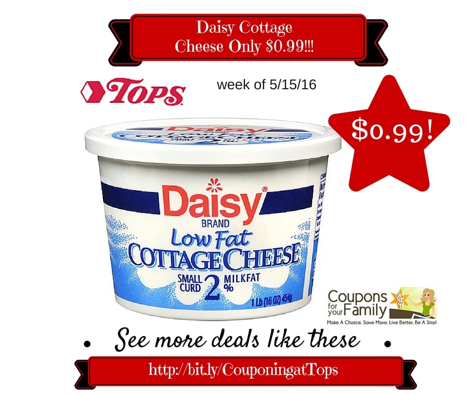 Tops Coupon Deal Daisy Cottage Cheese Only 0.99