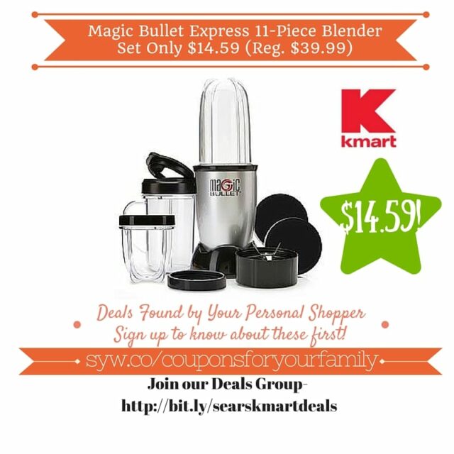 Kmart Retail Deals Magic Bullet Express 11Piece Blender Set Only 14.59 (Reg. 39.99)