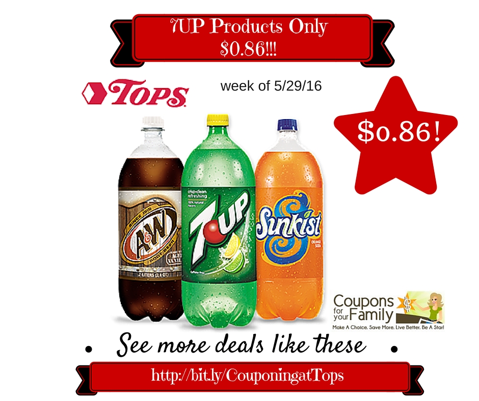 Tops Coupon Deal: 7UP Products Only $0.86