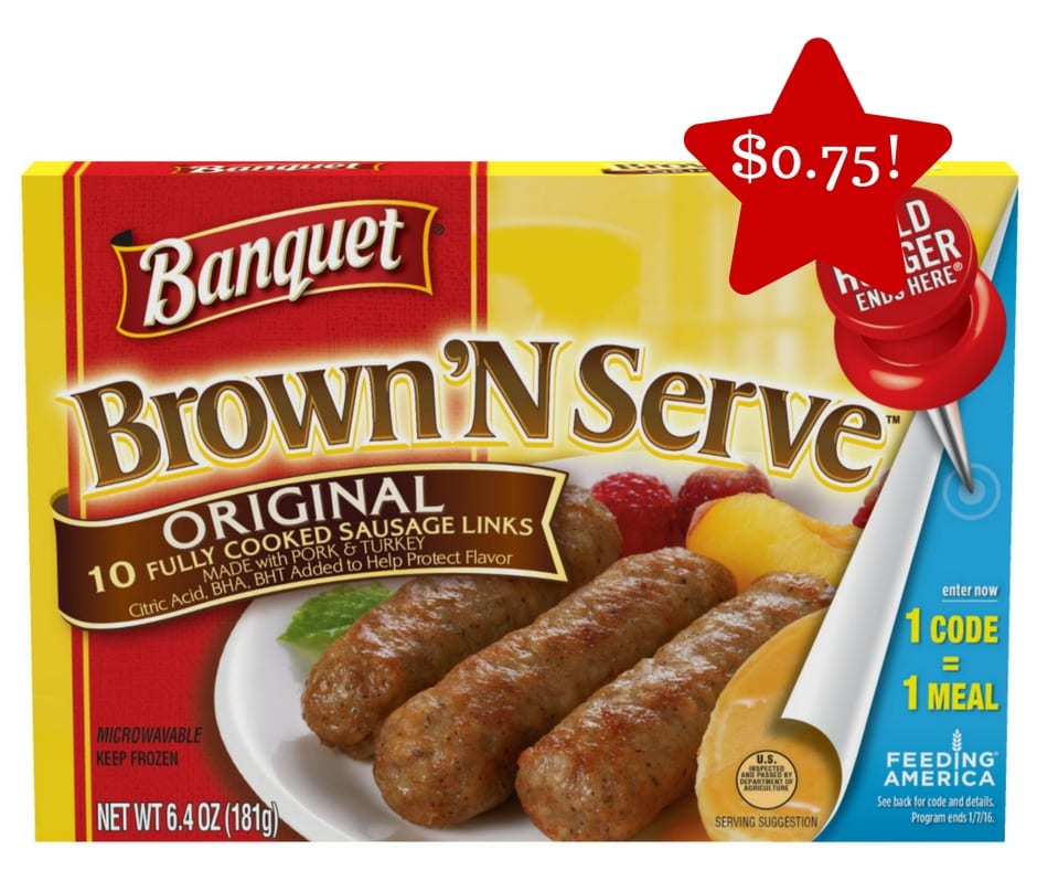 Banquet Brown 'N Serve Breakfast Sausage Links Only 0.75