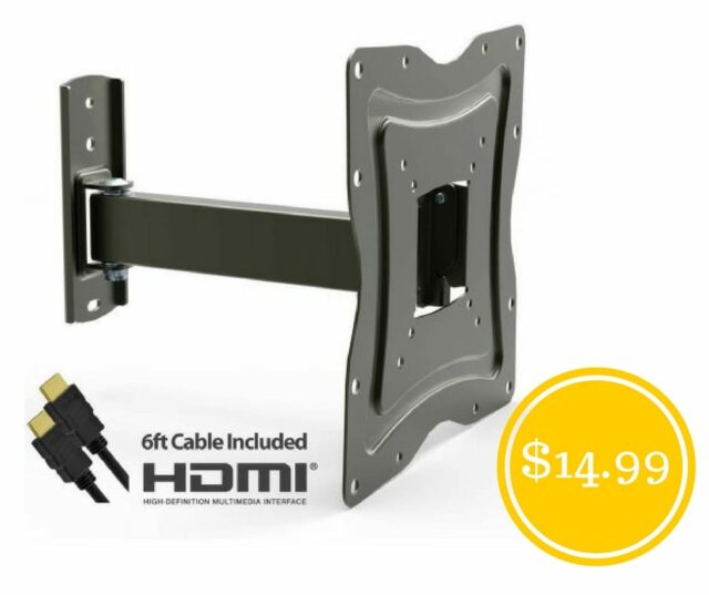 Walmart Full Motion TV Wall Mount for 10"50" TVs Only 14.99 (Reg. 79)