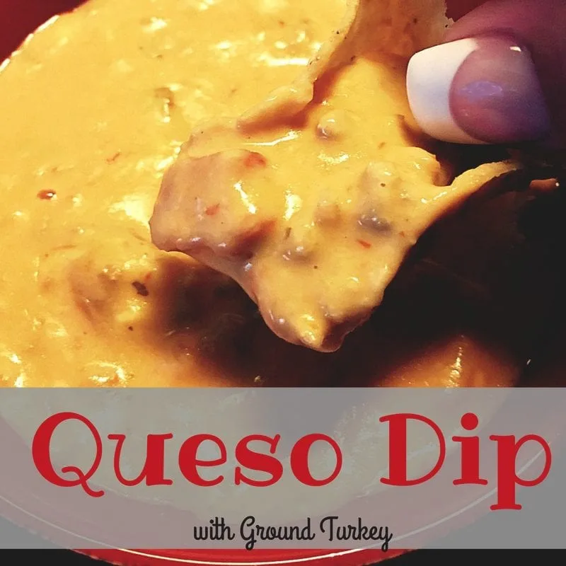 EASY Crockpot Queso Dip with Ground Turkey Snack Recipes