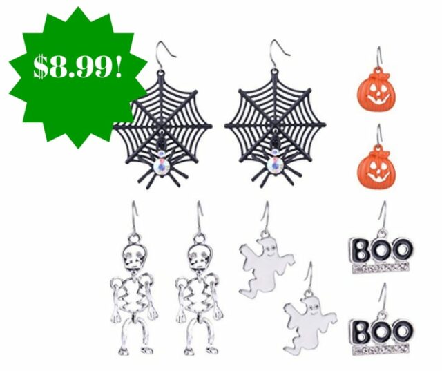 Halloween Theme 5 Pairs Drop Earrings Only 8.99 (Reg. 20)