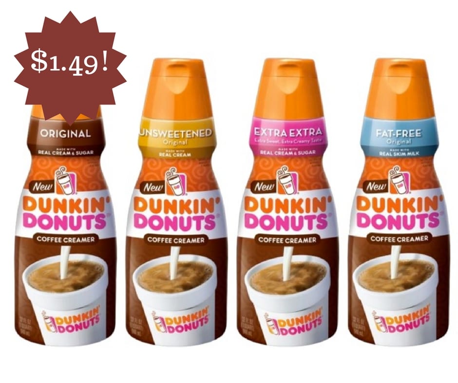 Dunkin' Donuts Coffee Creamer Only 1.29