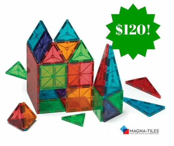 Amazon MagnaTiles Clear Colors 100 Piece Set Only 120 Shipped