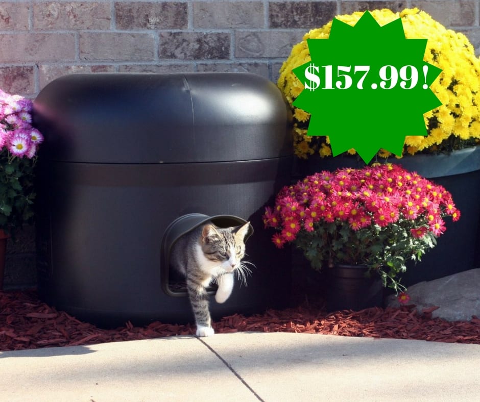 Outdoor Insulated Cat House with Custom Pet Pillow Only $157.99 Shipped