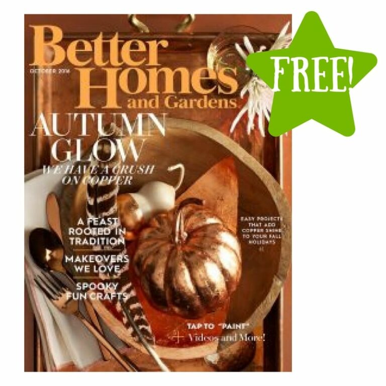 FREE Better Homes and Gardens Magazine Subscription