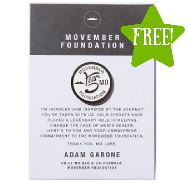 FREE Movember Foundation 5 Year Token
