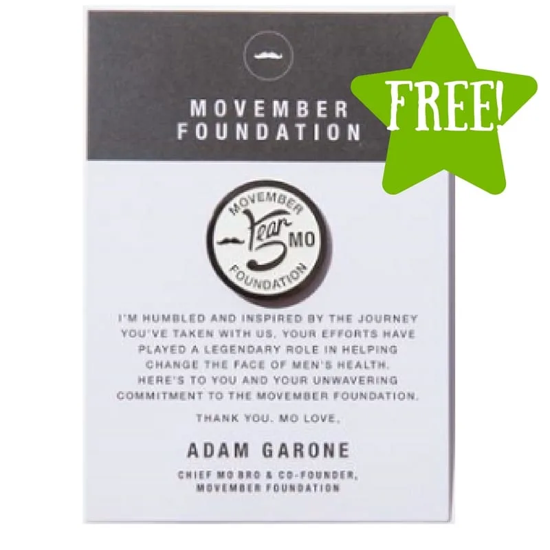 FREE Movember Foundation 5 Year Token