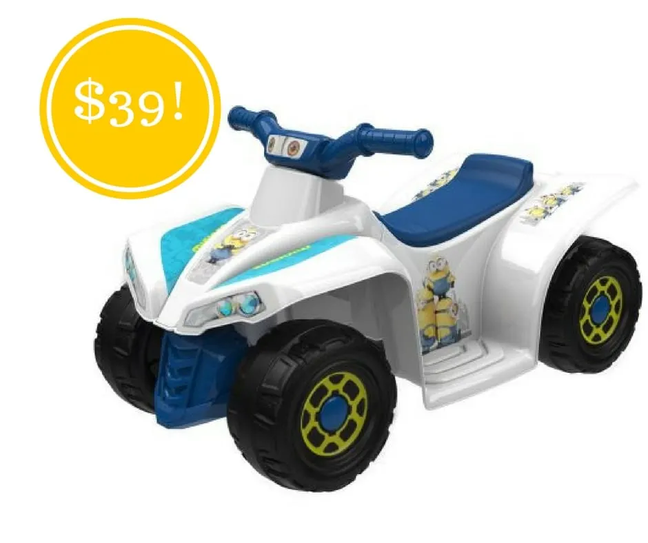 Walmart: Minions 6-Volt Little Quad Electric Battery-Powered Ride-On Only $39 (Reg. $79) Walmart: Minions 6-Volt Little Quad Electric Battery-Powered Ride-On Only $39 (Reg. $79)