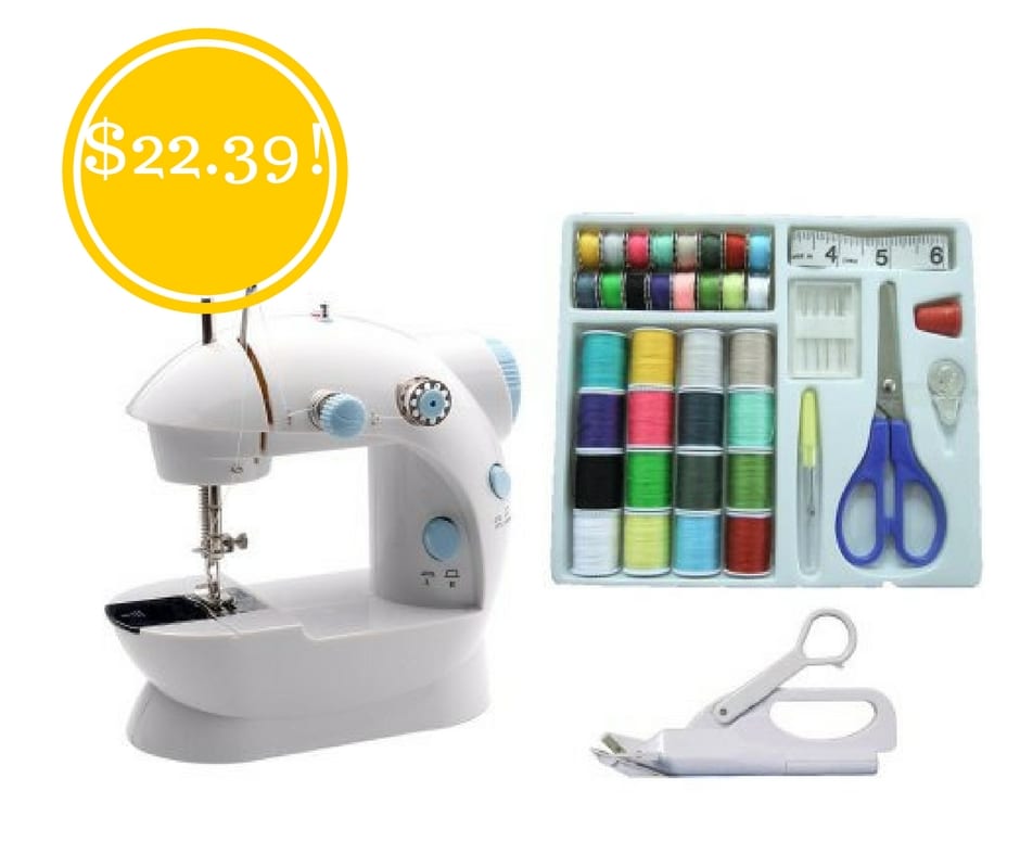 Walmart: Michley Mini Sewing Machine & Accessories 3-Piece Value Bundle Only $22.39 (Reg. $40)