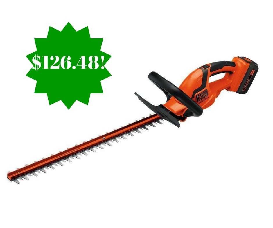 Amazon: BLACK+DECKER 24-Inch 40-Volt Cordless Hedge Trimmer Only $126.48 Shipped