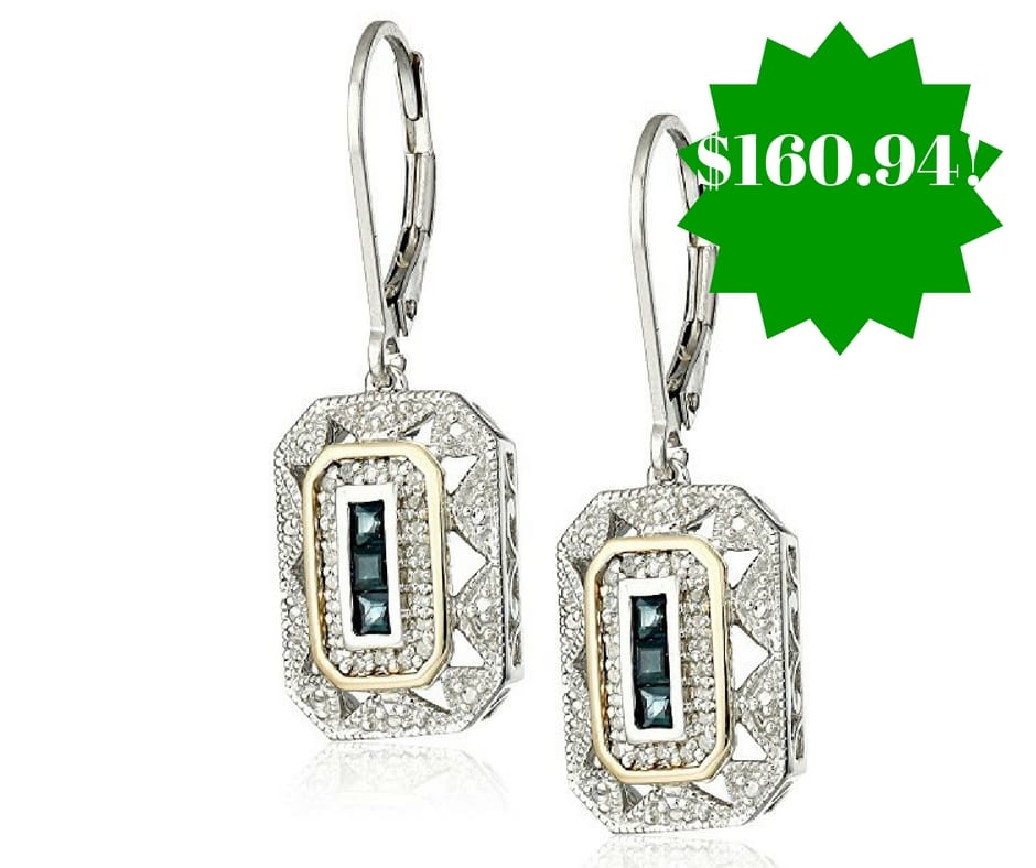 Amazon: Sterling Silver, 14k Yellow Gold, and Gemstone Art Deco-Style Drop Earrings Only $160.94 Shipped