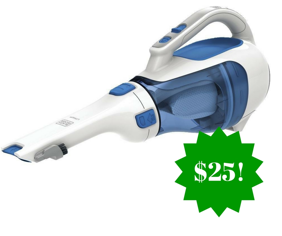 Amazon: Black & Decker Cordless Lithium Hand Vacuum Only $25 (Reg. $50, Today Only)