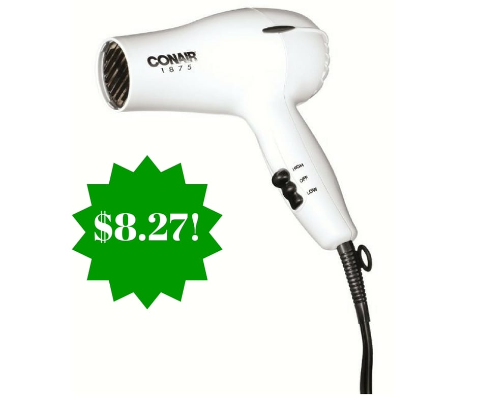 Amazon: Conair 1875 Watt Hair Dryer Only $8.27 (Reg. $17)