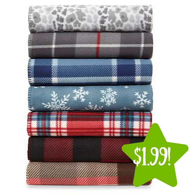 Kmart Cannon Fleece Throws Only 1.99 (Reg. 8)