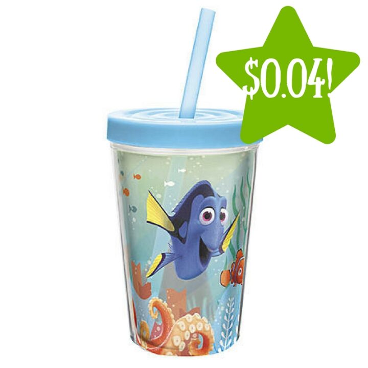 Kmart Disney Finding Dory 13 Oz. Tumbler with Straw Only 0.04 After
