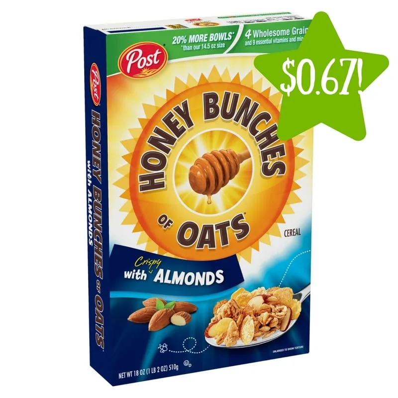 Dollar Tree: Post Honey Bunches Of Oats Only $0.67 Dollar Tree: Post Honey Bunches Of Oats Only $0.67