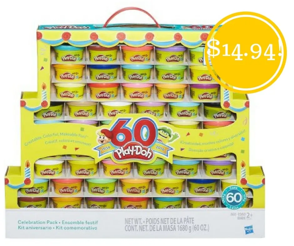 Walmart: Play-Doh 60th Anniversary Celebration 60 Pack Only $14.94 Walmart: Play-Doh 60th Anniversary Celebration 60 Pack Only $14.94