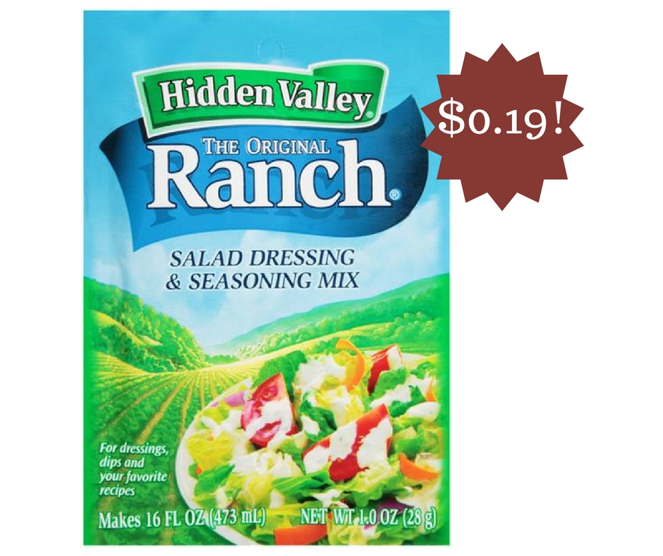 Wegmans: Hidden Valley Ranch Salad Dressing & Seasoning Mix Only $0.19