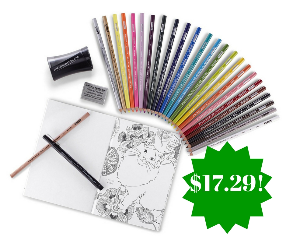 Amazon: Prismacolor Premier Pencils Adult Coloring Kit Only $17.29 (Reg. $35)