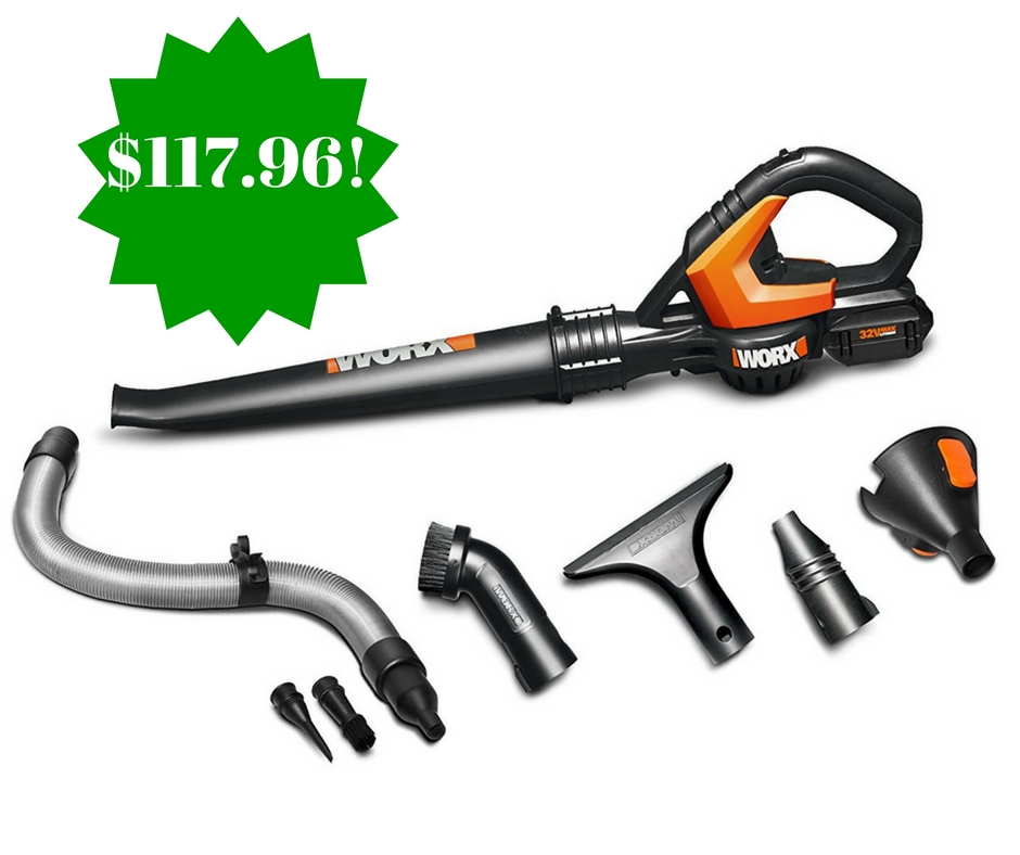 Amazon: WORX 32-Volt AIR Multi-Purpose Blower/Sweeper/Cleaner Only $117.96 Shipped