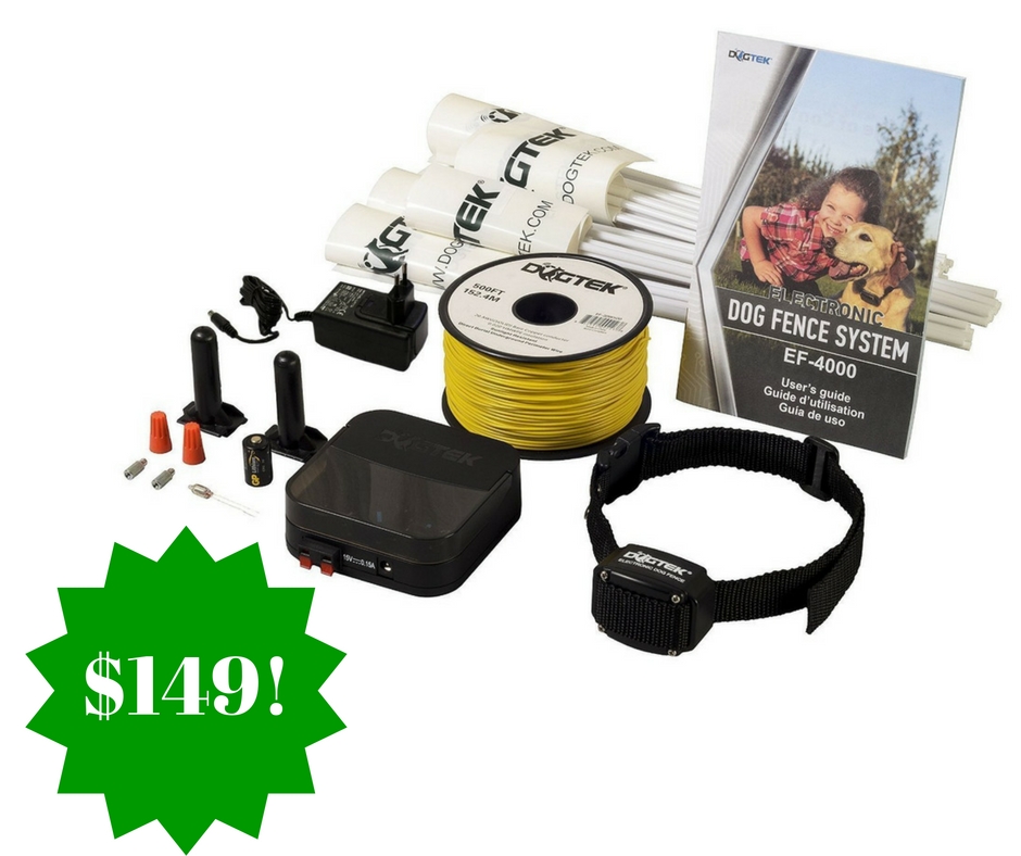 Amazon: DOGTEK EF-4000 Electronic Dog Fence System Only $149 Shipped