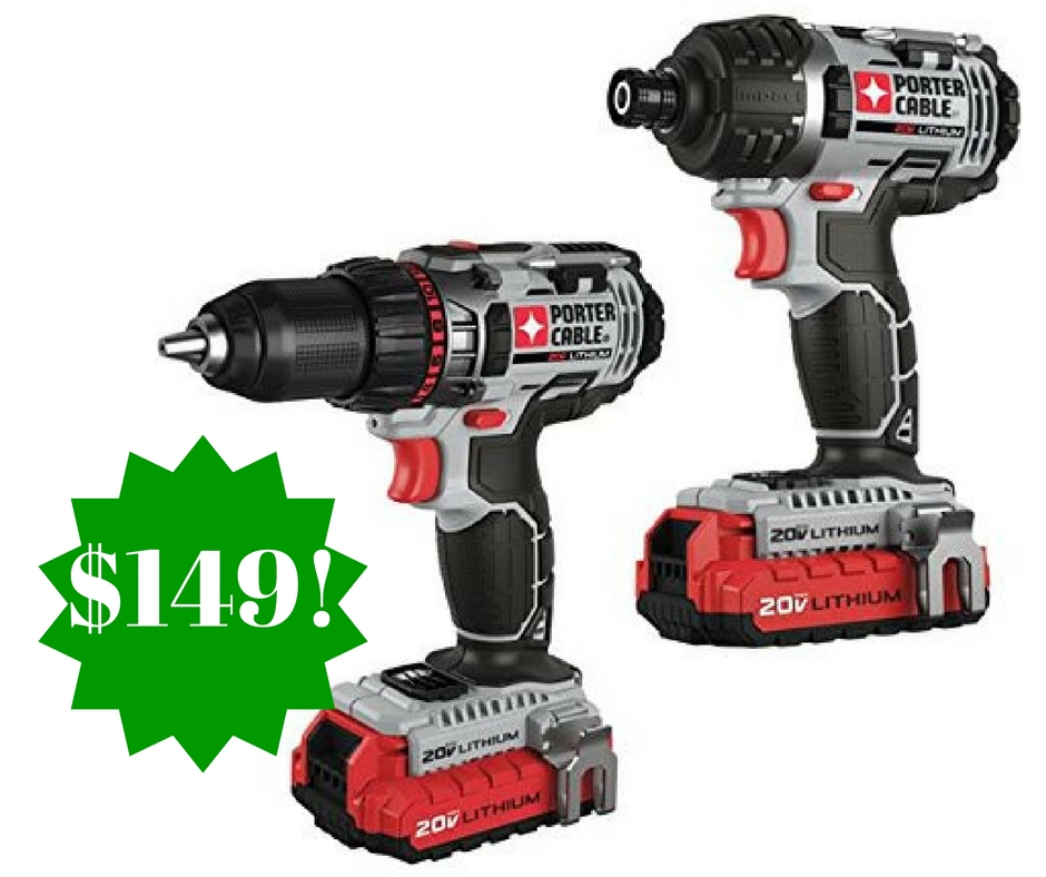 Amazon: PORTER-CABLE 20V MAX Lithium 2 Tool Combo Kit Only $149 Shipped (Reg. $269)