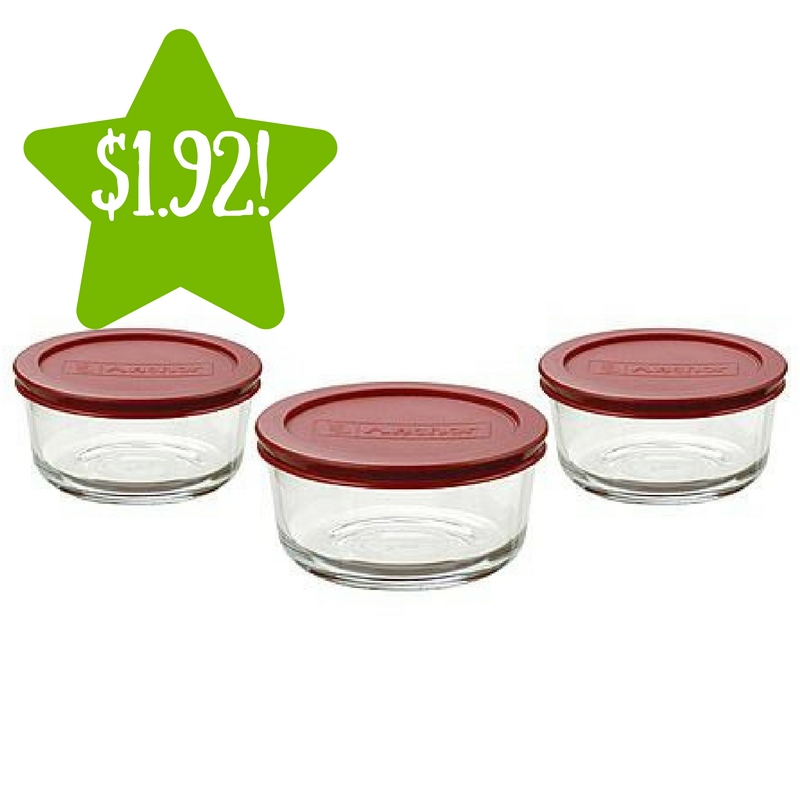 Kmart Anchor Hocking 6Piece Glass Kitchen Storage Set Only 1.92