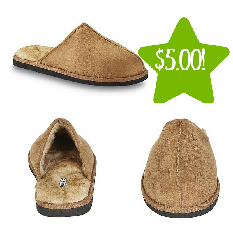 Kmart: Route 66 Men's Matty2 Wheat Faux Fur Scuff Slipper Only $5 (Reg. $10)