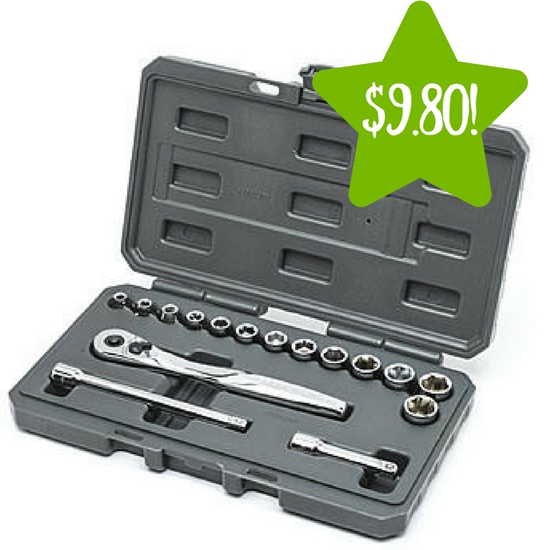 Sears Craftsman 16pc 3/8" Drive Metric Socket Wrench Set Only 9.80