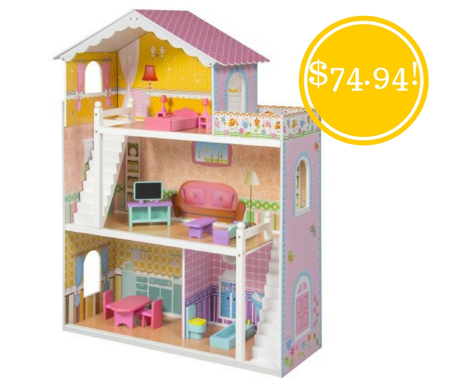 Walmart: Large Children's Wooden Dollhouse Only $74.94 (Reg. $200)