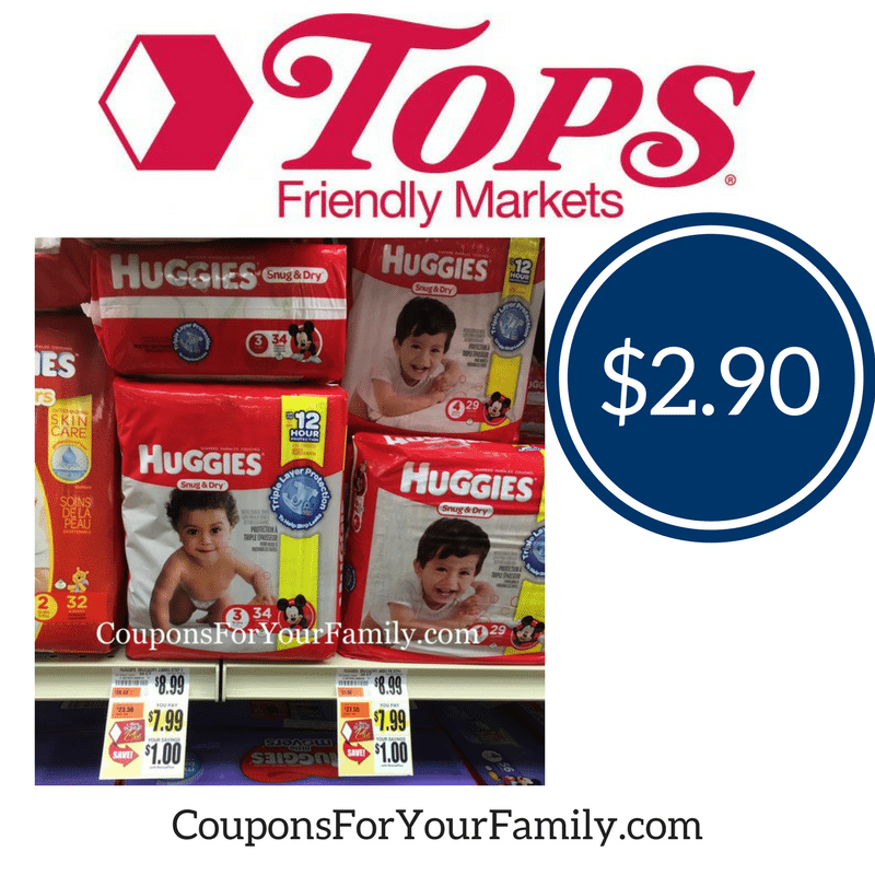 **HOT**Buffalo Area Tops Friendly Markets Deal Huggies Diapers–only $2.90 each!!