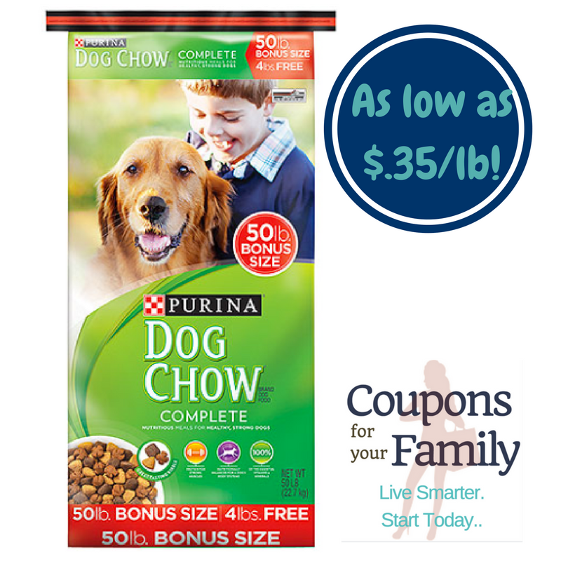  HOT 5 1 Purina Dog Chow Coupons As Low As 35lb At Wegmans 