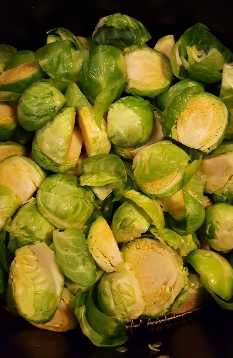 Healthy Fried Brussel Sprouts Recipe made in an Air Fryer!!!