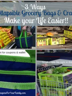 3 Ways Collapsible Grocery Bags & Crates make life easier