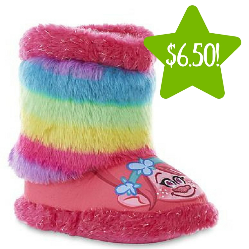 Kmart Toddler Girls' Trolls Bootie Slipper Only 6.50 (Reg. 13)