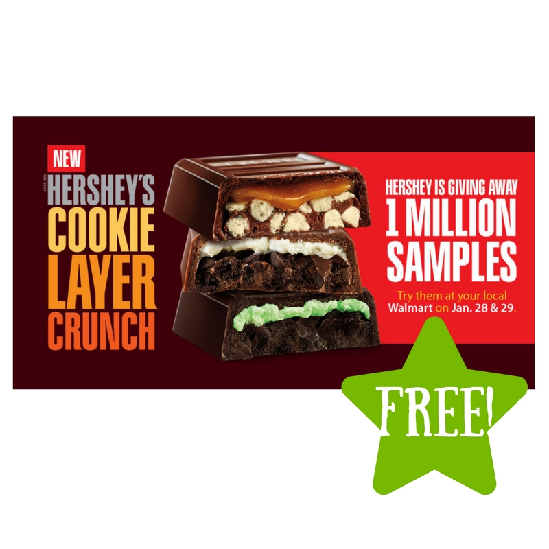 FREE Hershey’s Cookie Layer Crunch Samples (1/28 & 1/29)