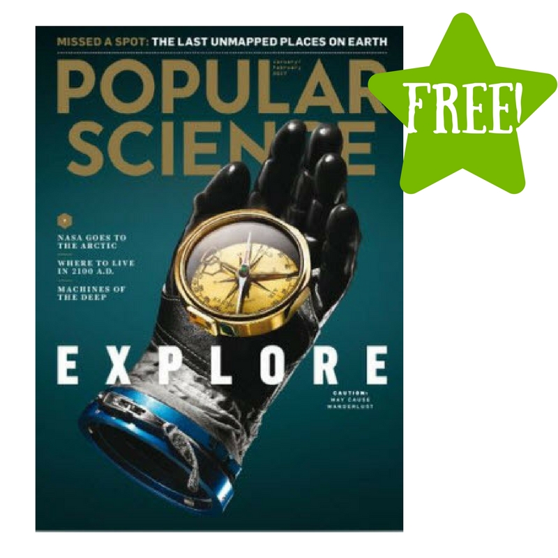 FREE Popular Science Magazine Subscription